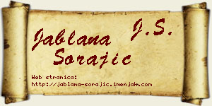 Jablana Sorajić vizit kartica